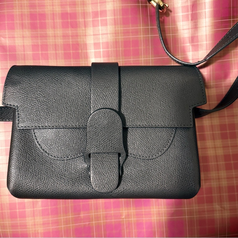 Senreve Dark Green Leather Belt Bag